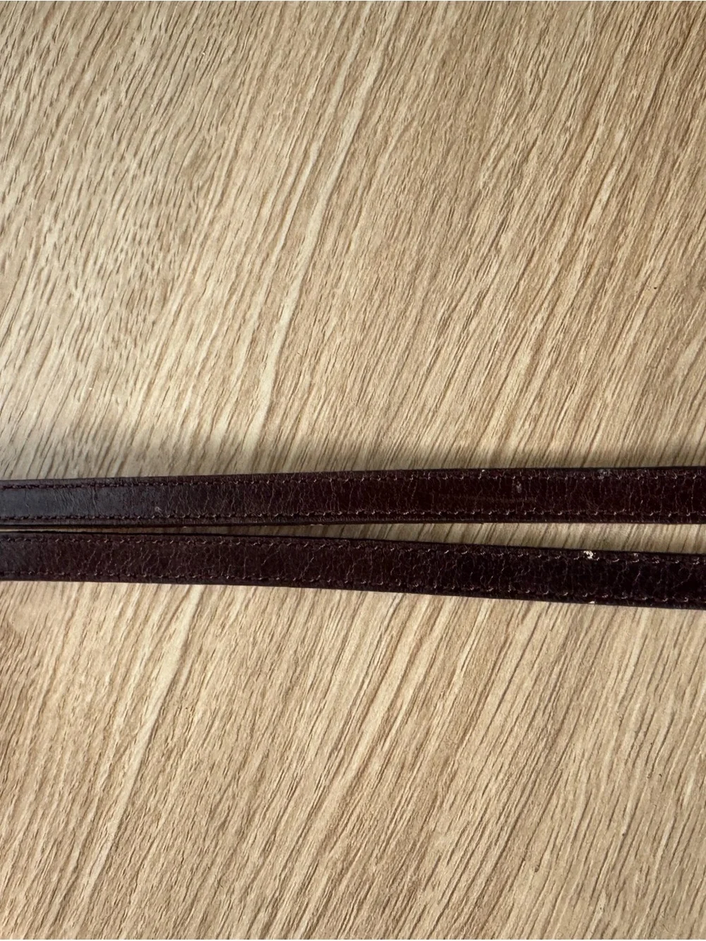 Chloé Dark Brown Leather Double-Strap Waist Belt with Gold Hardware